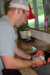 first bath